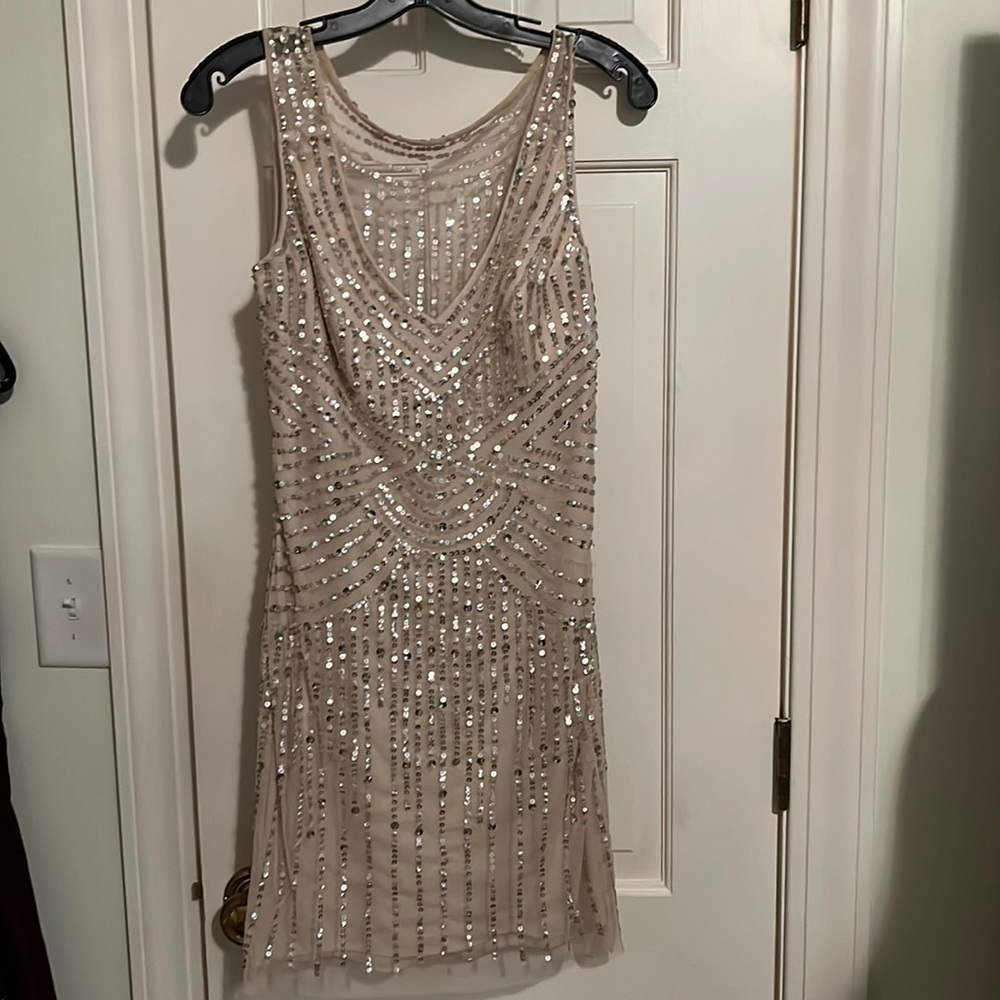 Aidan Mattox sequin cocktail dress